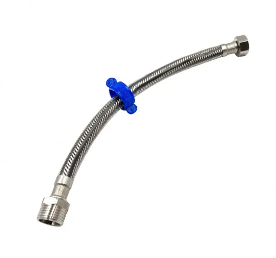 Yowin Flexible Aluminium+Nylon High Pressure Braided Hose Pipe With PVC Coating F1/2xM1/2 40cm