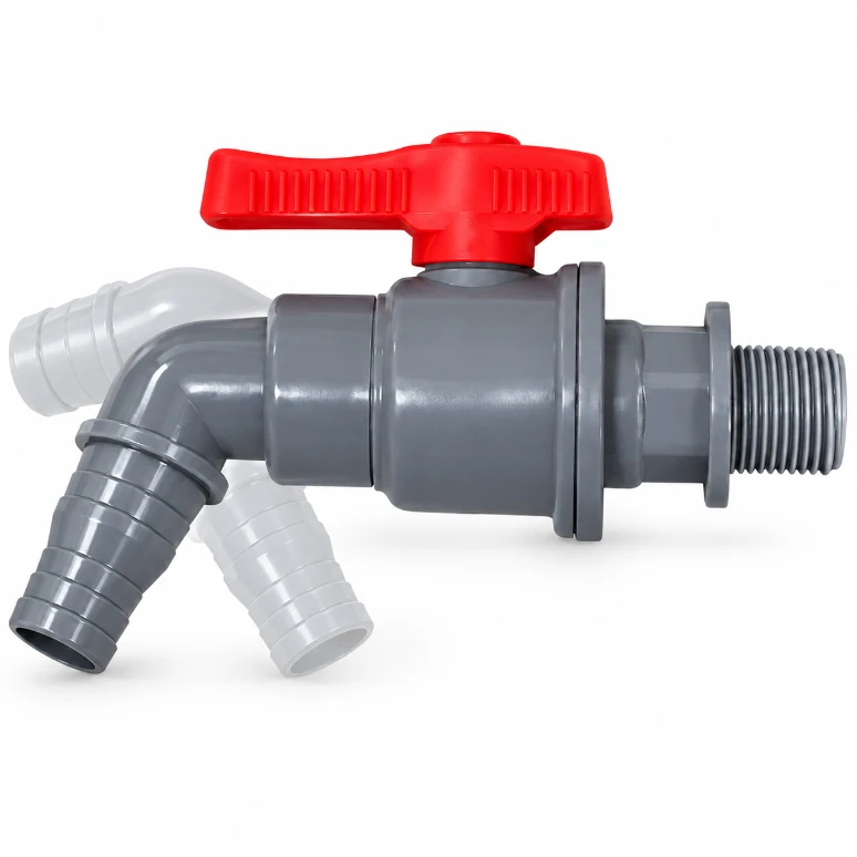 360° Rotating Plastic Bibcock With Hose Barb Outlet suppliers